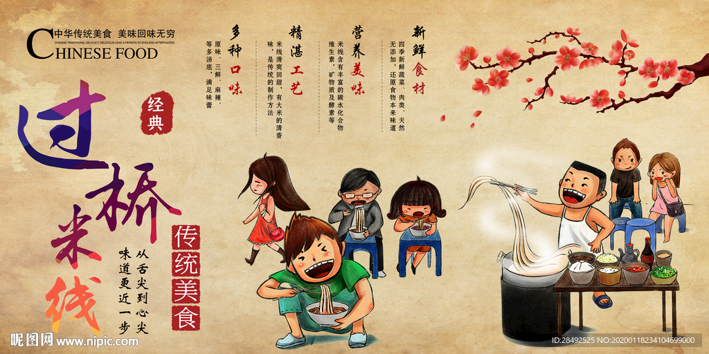 过桥米线背景墙