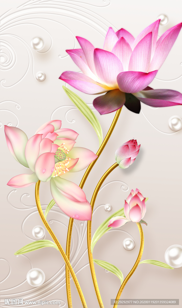 新中式荷花玄关