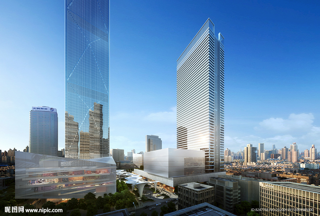 CBD商务中心建筑效果图