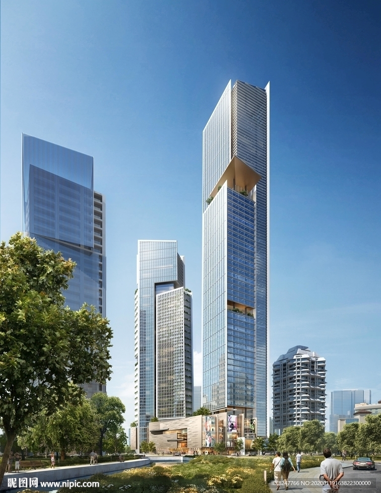 CBD商务中心建筑效果图