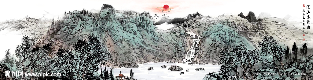 山水画床头画风景画
