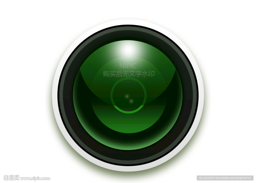 绿色矢量玻璃炫光镜头