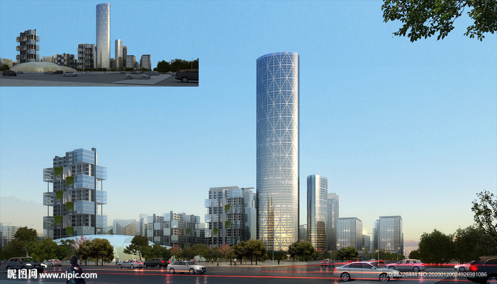 沿街商业综合体-白天