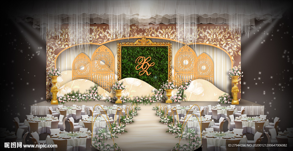 欧式香槟金色仪式区