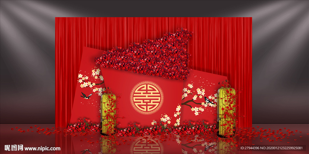 红色中式迎宾区