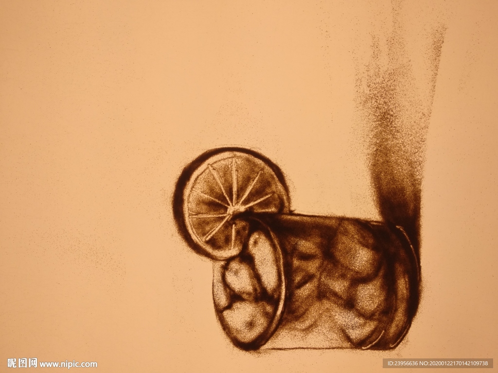 沙画最美美食系列图-饮品