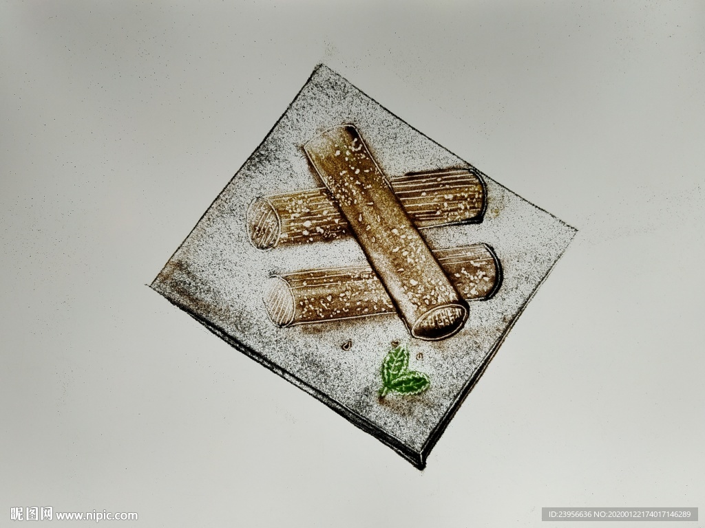 沙画最美美食系列图-芝麻糖