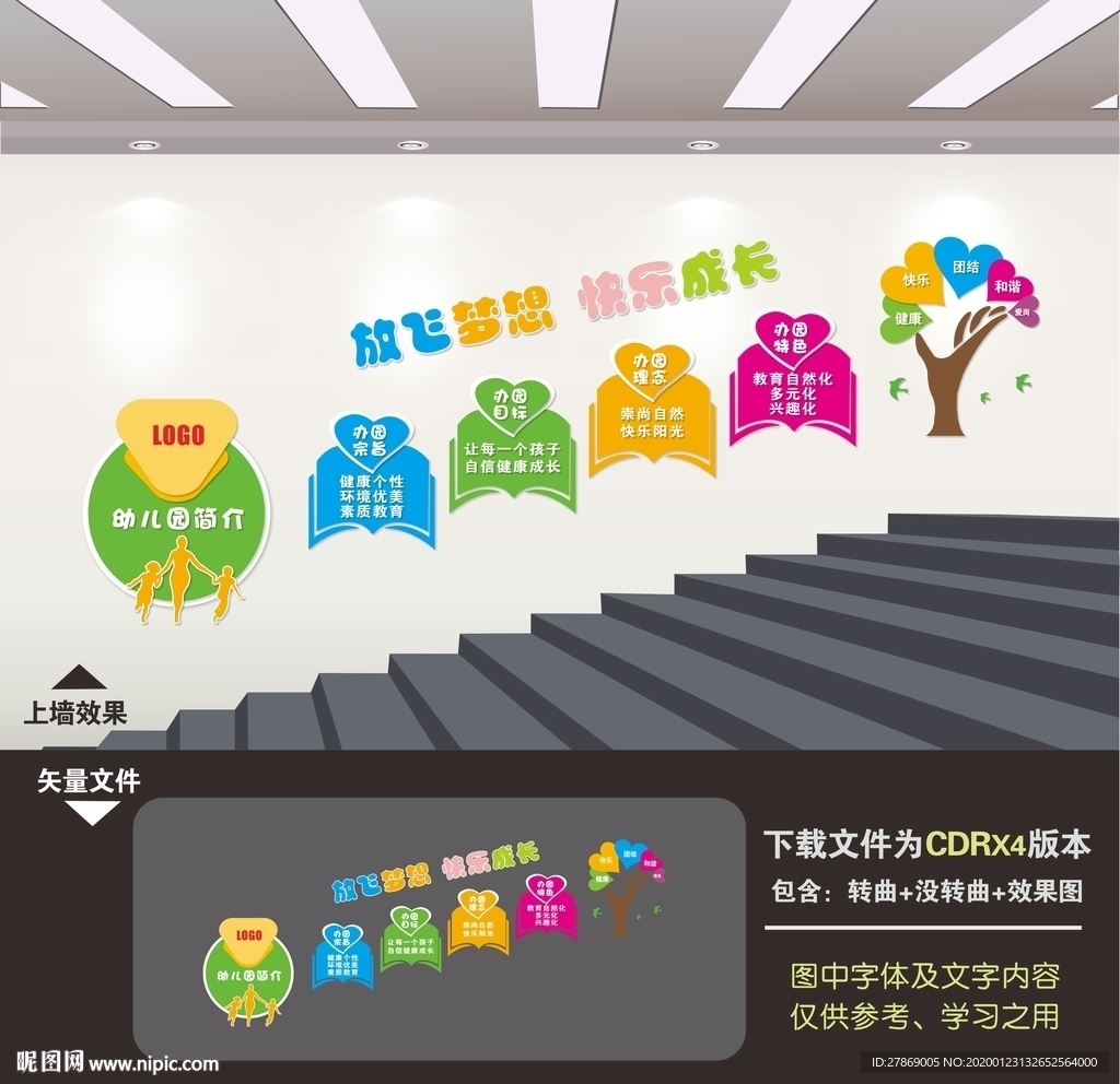 幼儿园楼梯文化墙