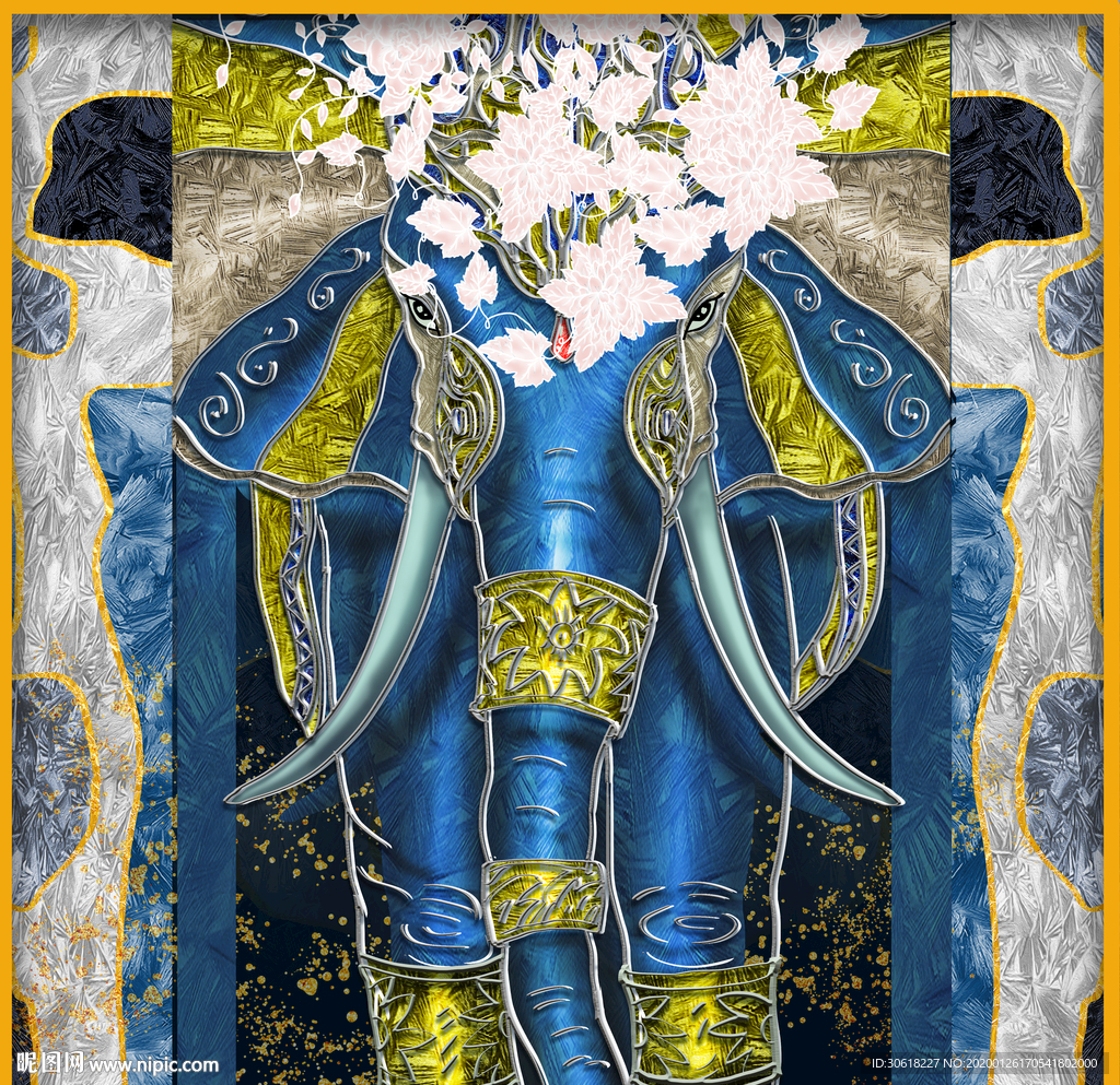 北欧装饰画珐琅彩