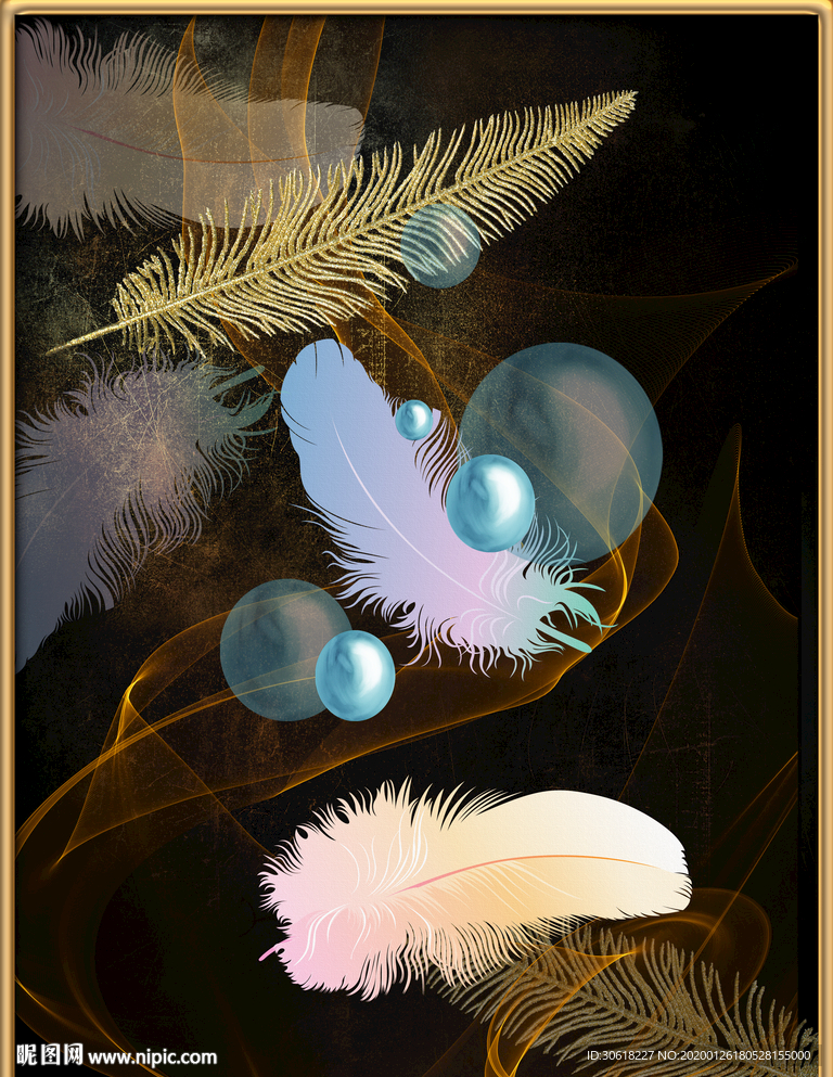 北欧装饰画珐琅彩