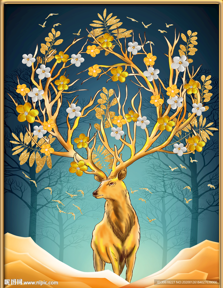 北欧装饰画珐琅彩