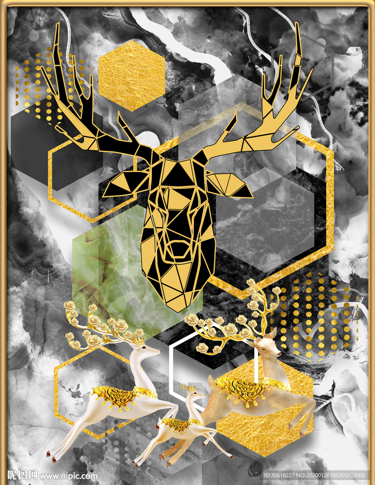 北欧装饰画珐琅彩