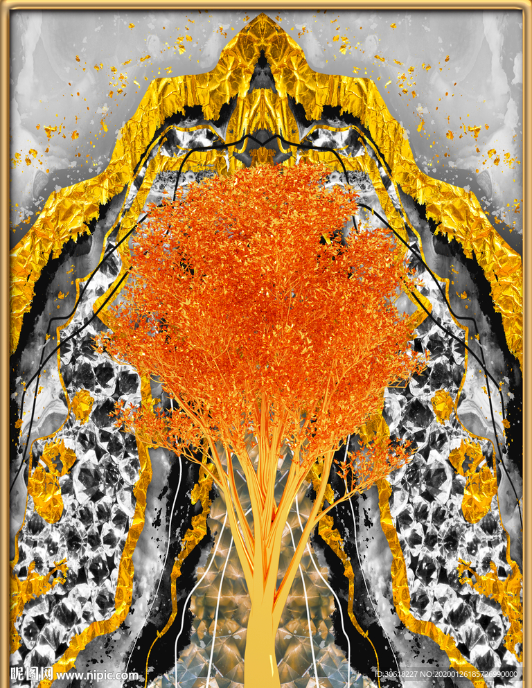 北欧装饰画珐琅彩