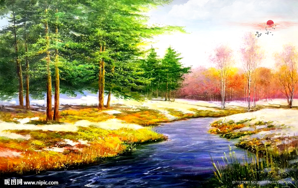 山水油画装饰画