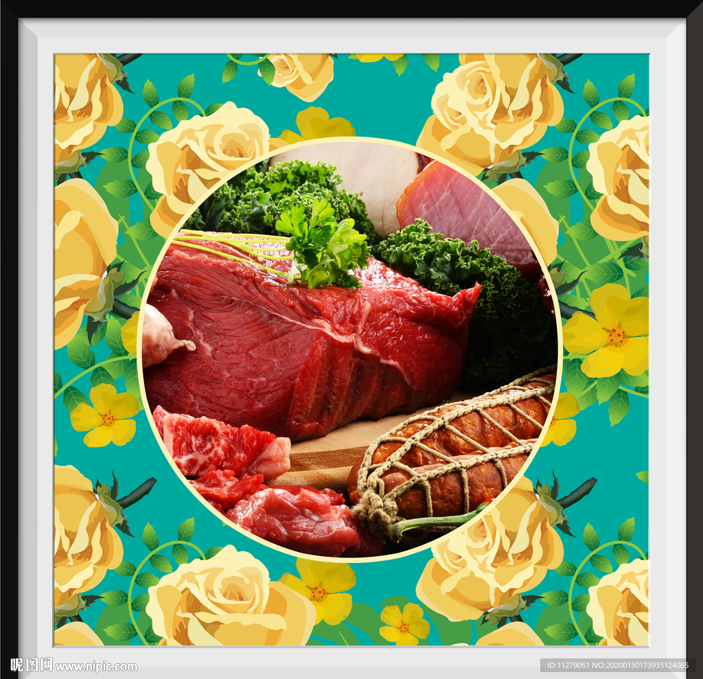 蔬菜健康美食装饰画