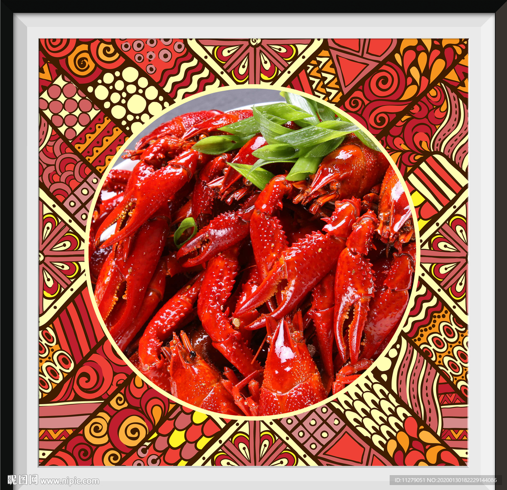 龙虾装饰画海报