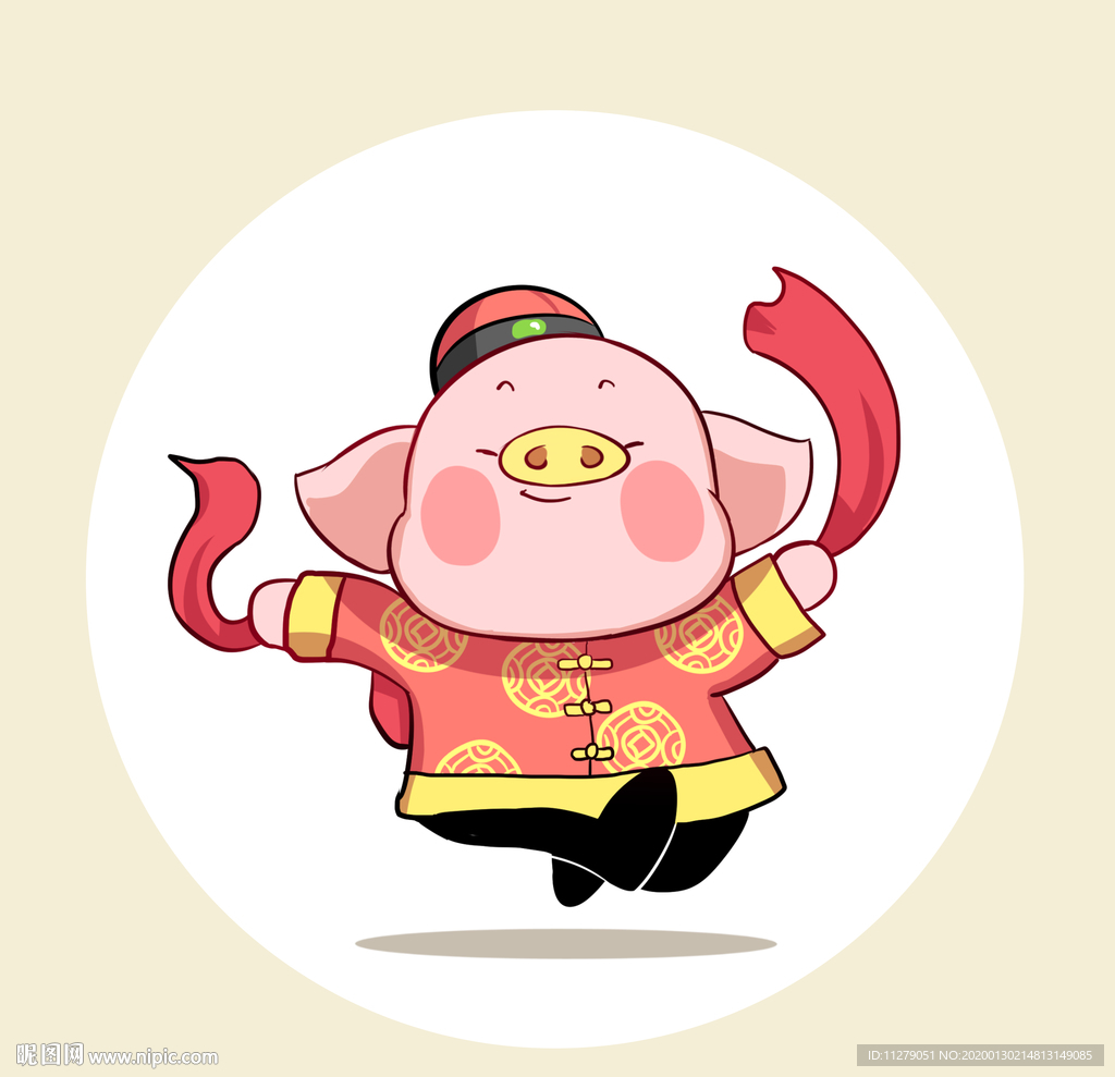 猪宝宝招财猪装饰画