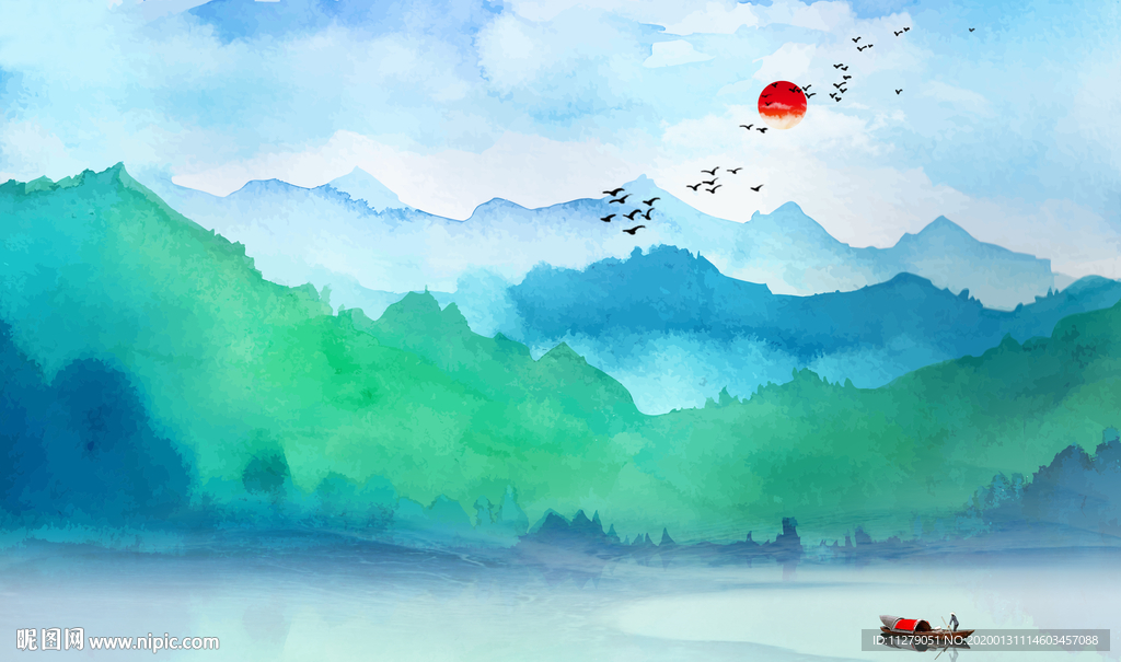 新中式山水画