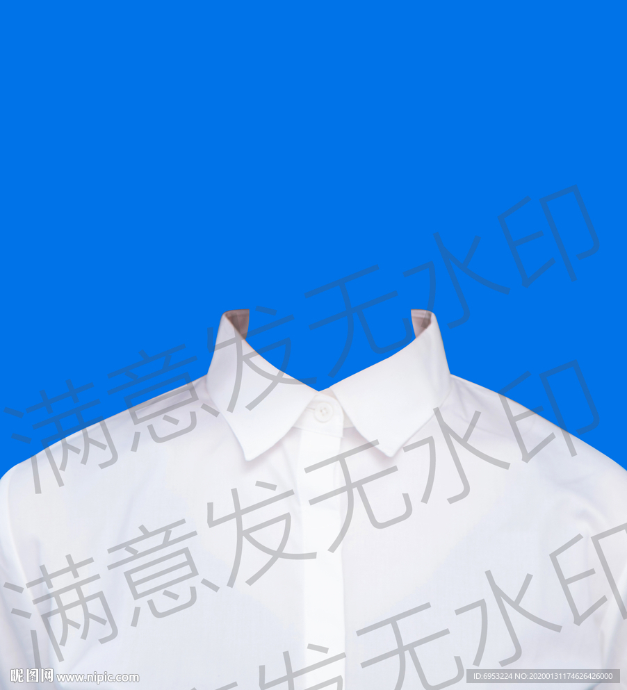 证件照白色衬衫