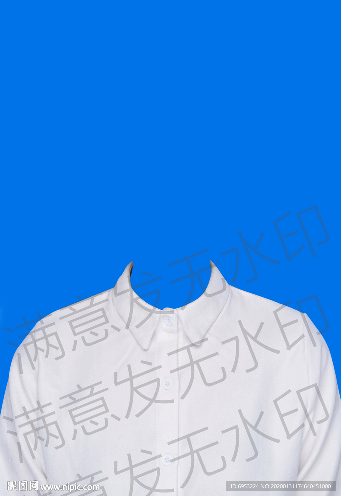 证件照白衬衫模板