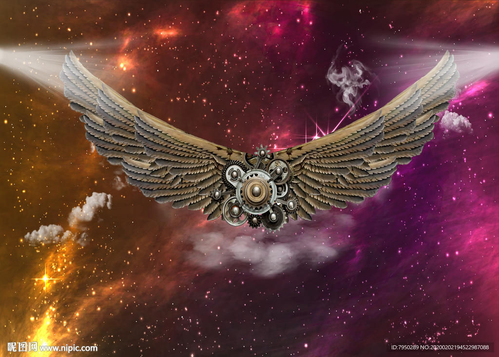 翅膀网红拍照背景墙