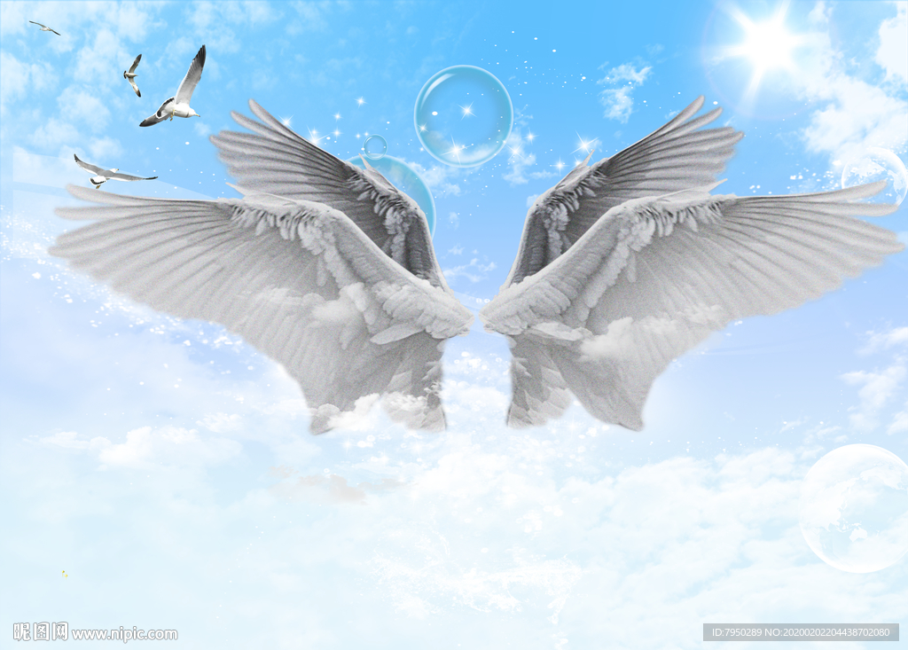 翅膀网红拍照背景墙