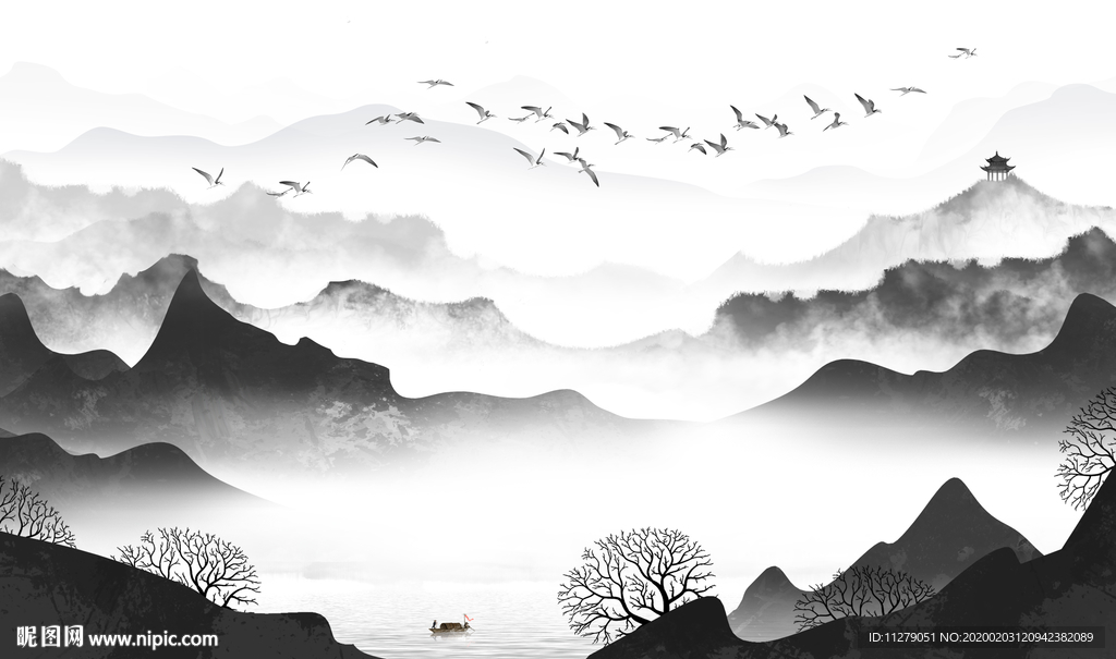 新中式山水画