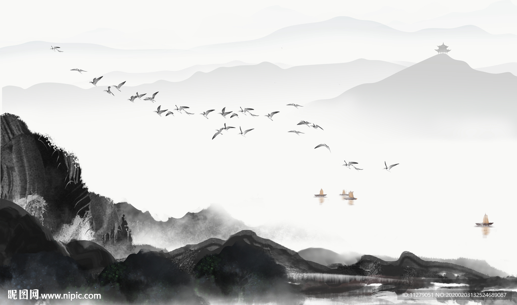 新中式山水画