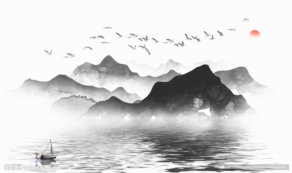 新中式山水画