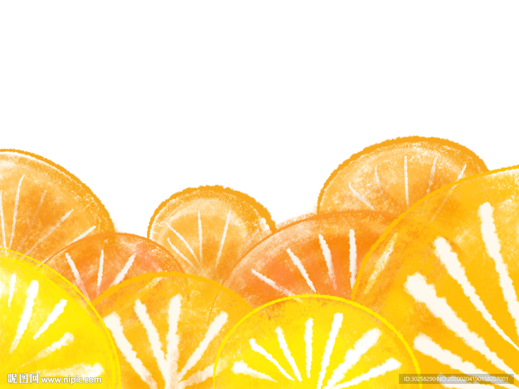 橙子水果卡通插画