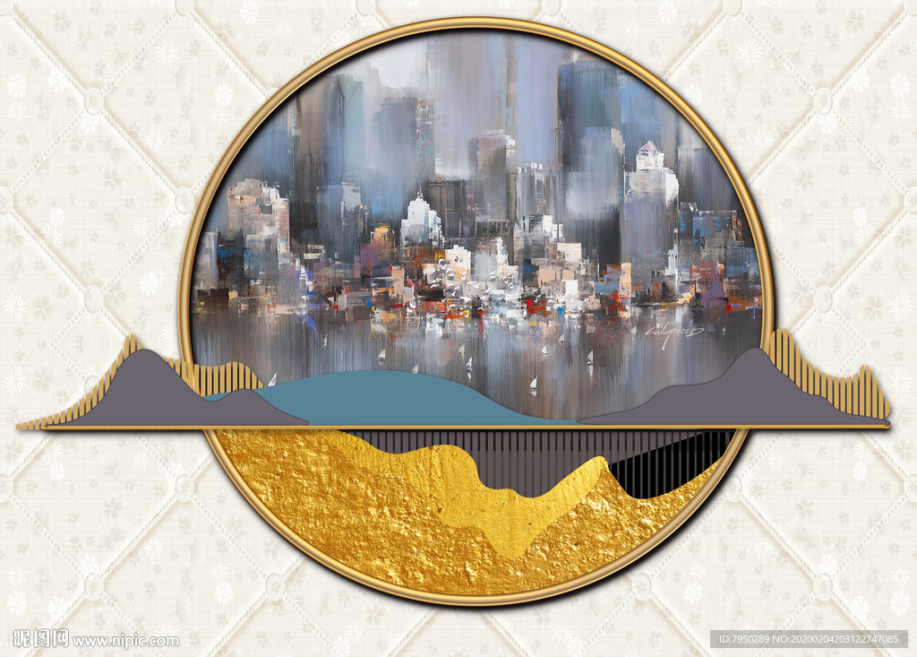 北欧轻奢背景墙