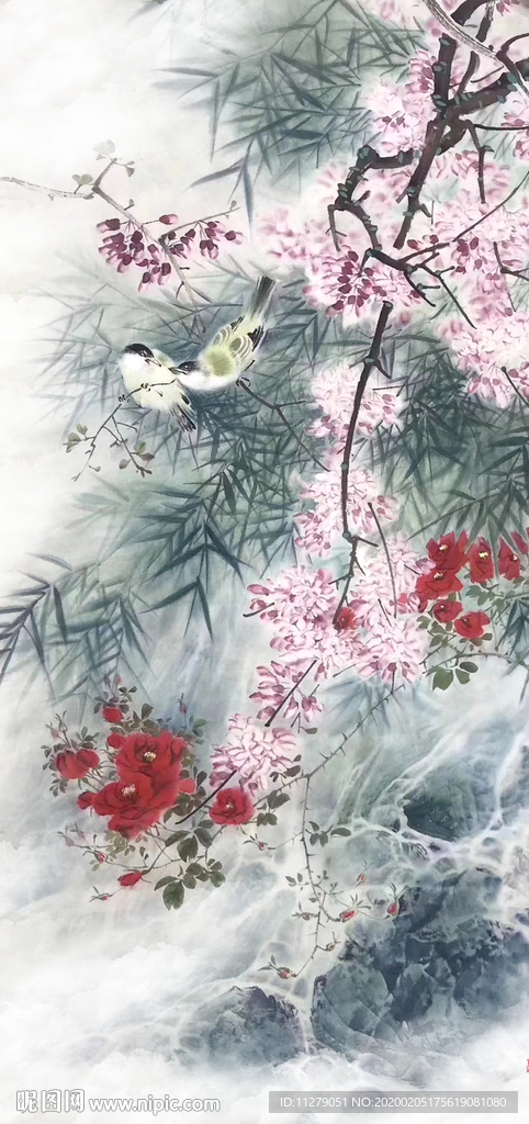 花鸟水墨画