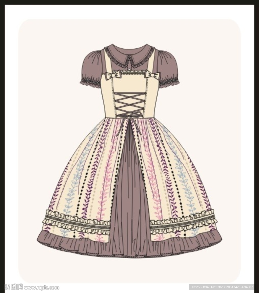 洛丽塔服装设计款式图女装