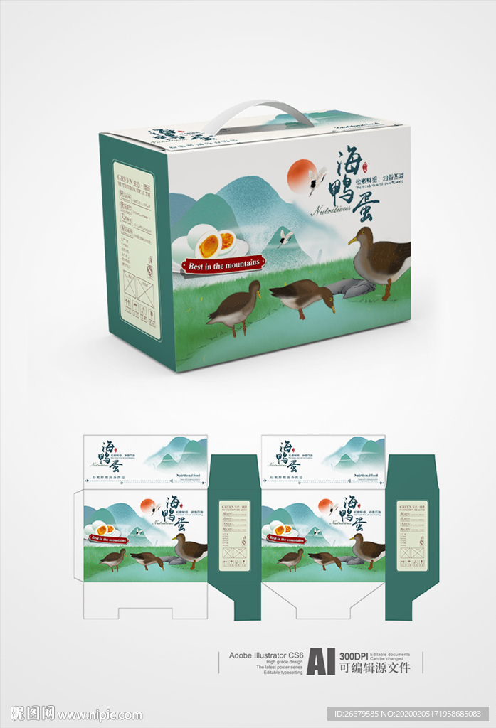 海鸭蛋包装 平面图
