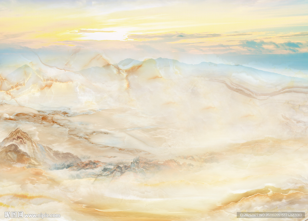 大理石纹山水背景墙