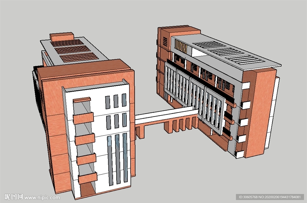 教学楼实验楼草图模型