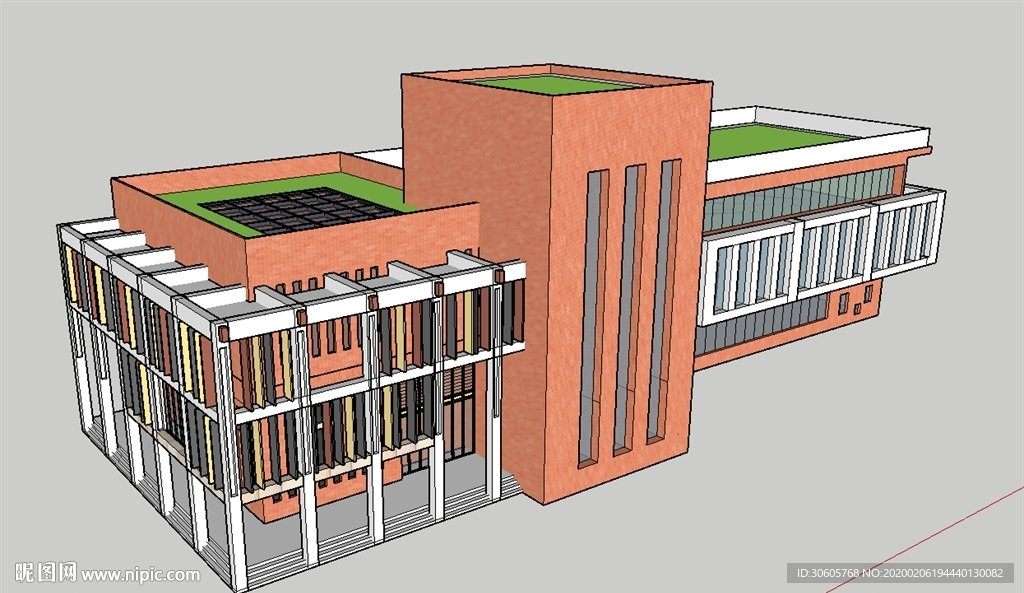 宿舍楼食堂模型