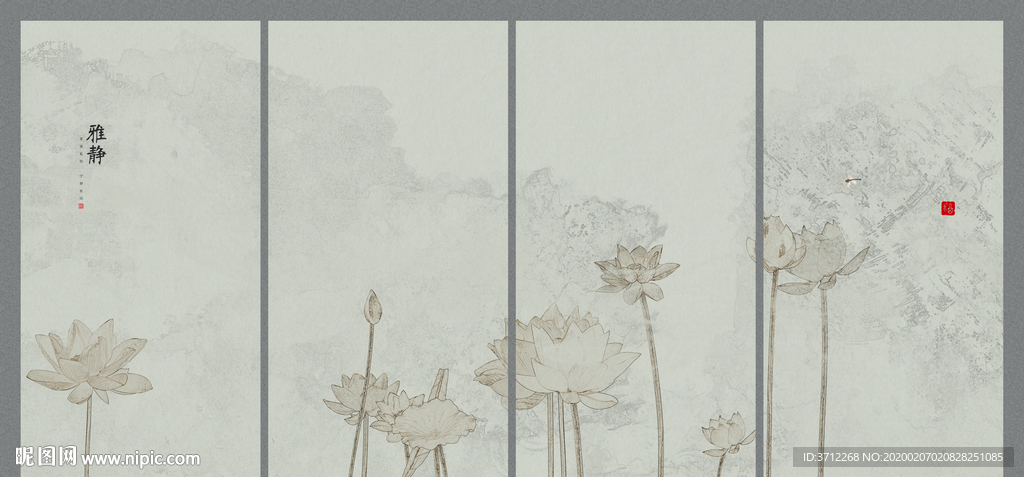 古典荷花画
