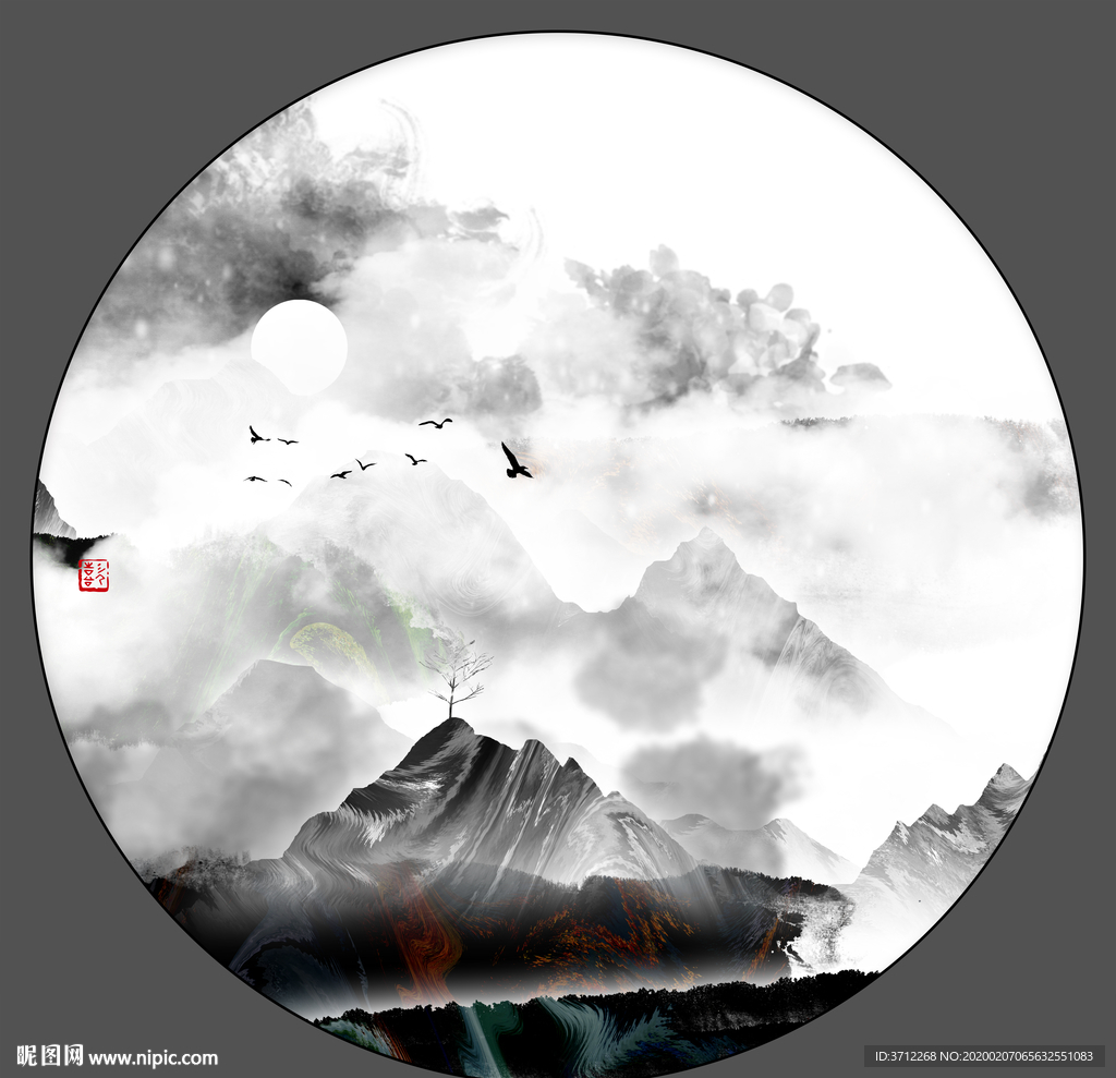 简单山水画