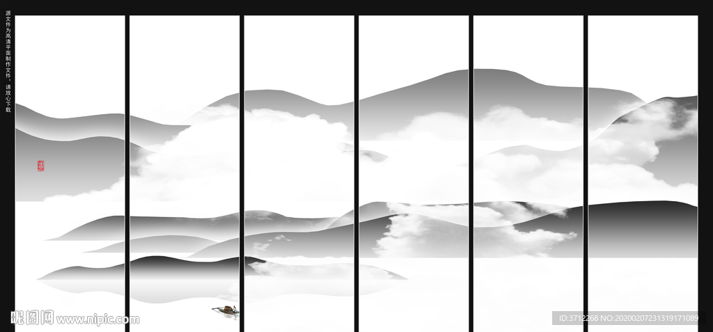 现代抽象意境水墨画