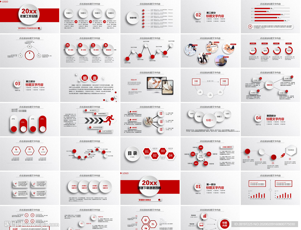2020工作报告经营分析PPT