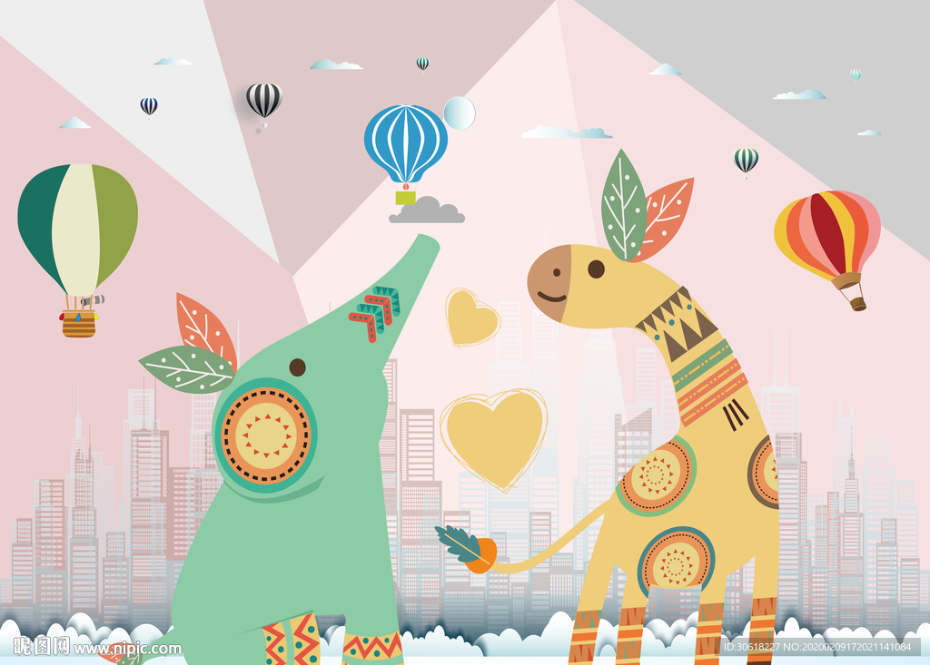 北欧儿童房背景墙