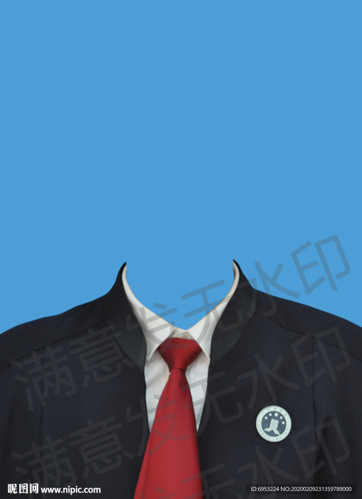律师袍证件照衣服模板