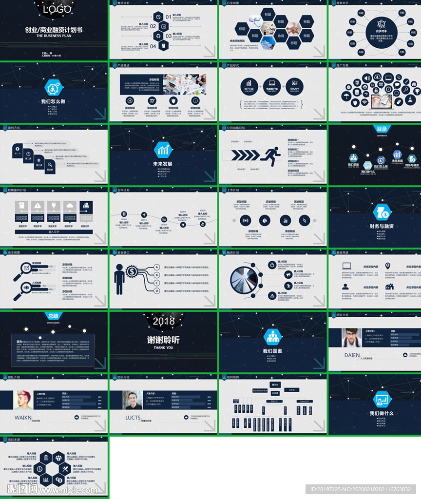 2020商业计划书动态PPT