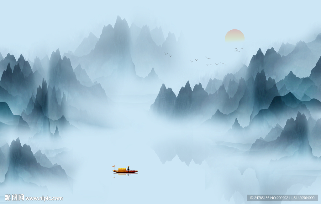 高端意境山水画