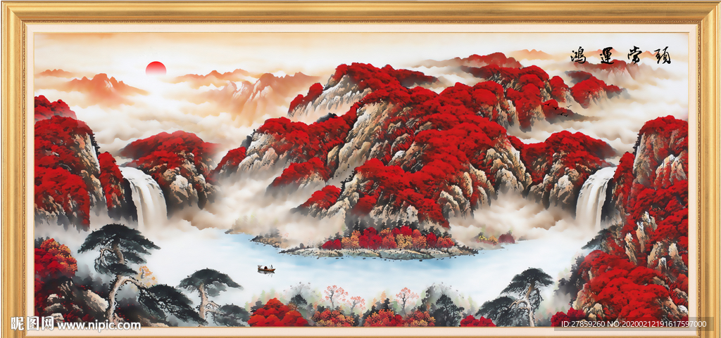 聚宝盆国画