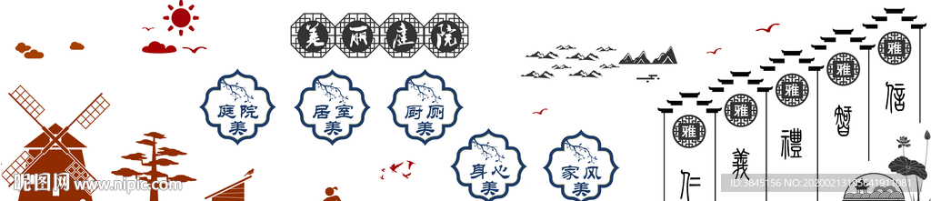 美丽庭院文化墙
