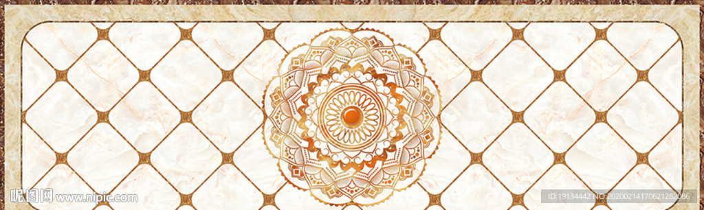 波西米亚花纹欧式大理石玄关地板