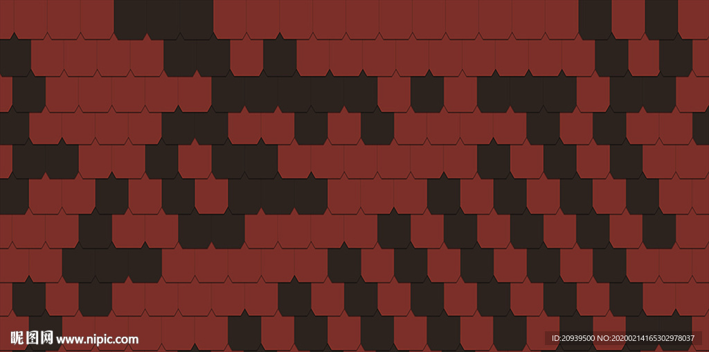 红色与黑色座位方格背景墙
