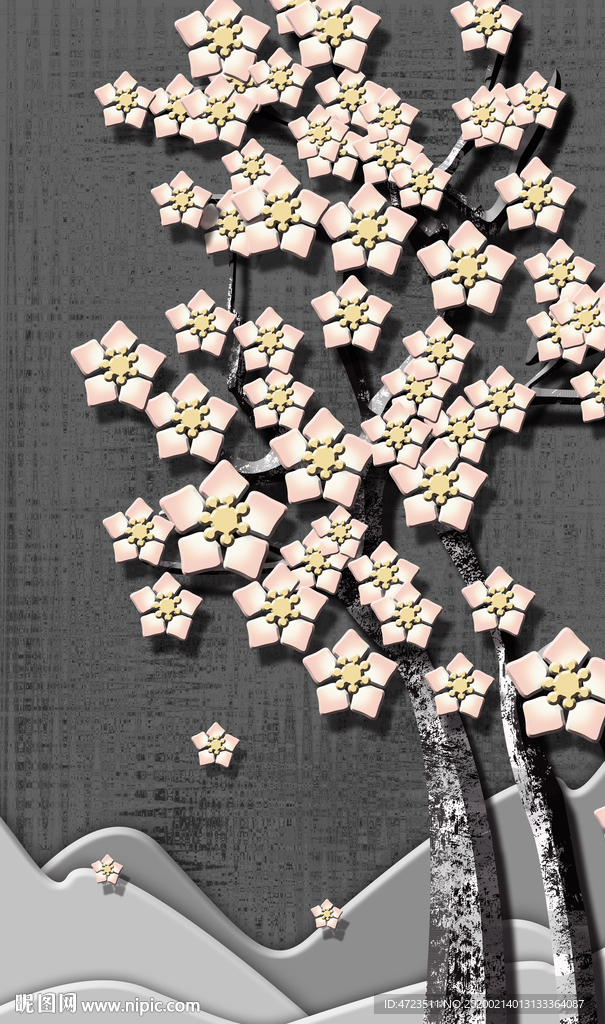 立体花玄关